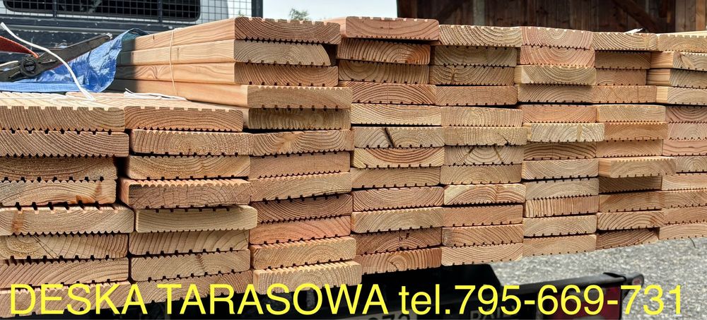 Deska Tarasowa Modrzew 28/145mm Najtaniej! Z dostawą