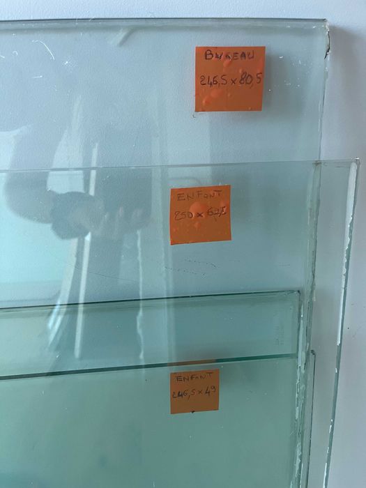 Divisória em vidro para duche