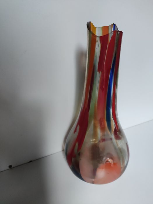 Wazon flakon kolorowy sękacz z czasów PRL-u Vintage