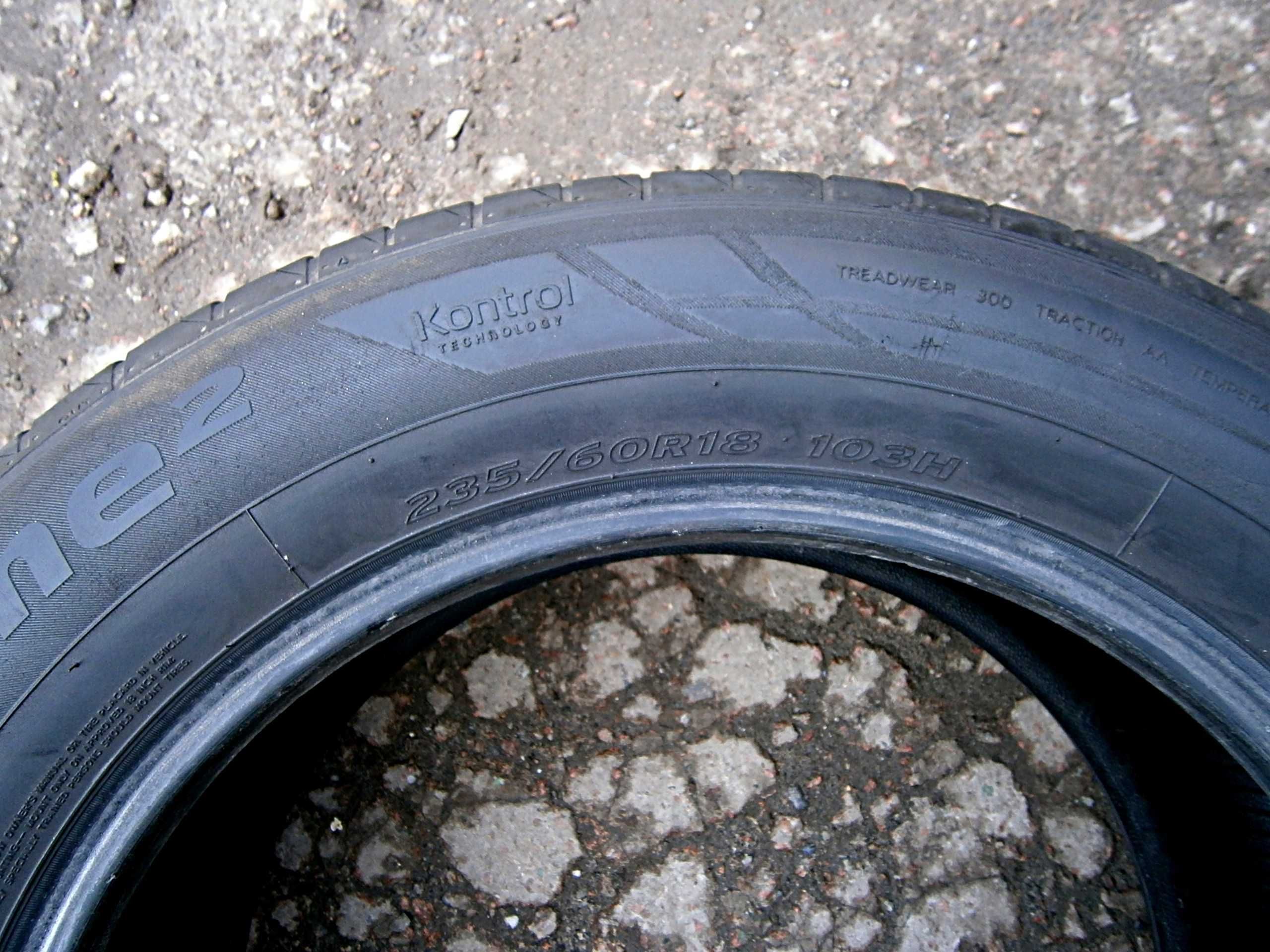 Лето 235/60R18 103H HANKOOK  Цена за 4 шт. 6000 гр.  Korea