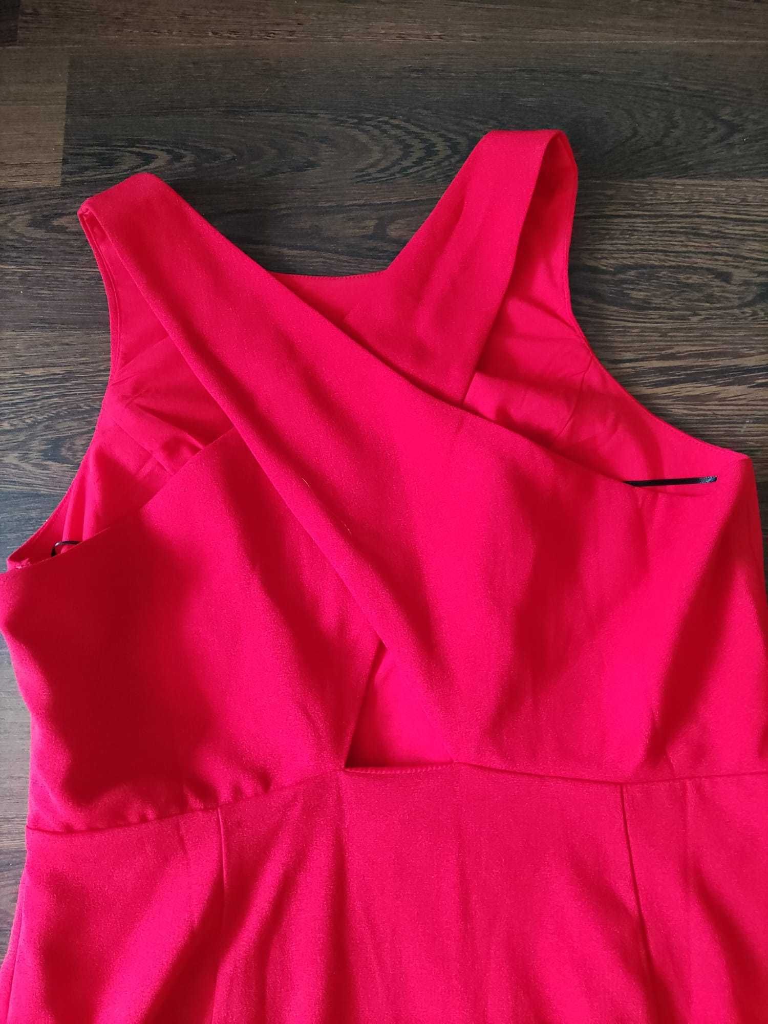 Sukienka maxi czerwona z rozcięciem na udzie RESERVED 42/XL