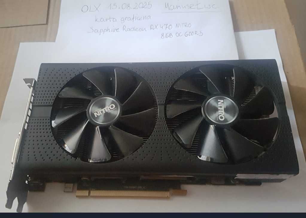 UŻYWANA Karta graficzna Sapphire Radeon RX 470 Nitro 8GB OC GDDR5