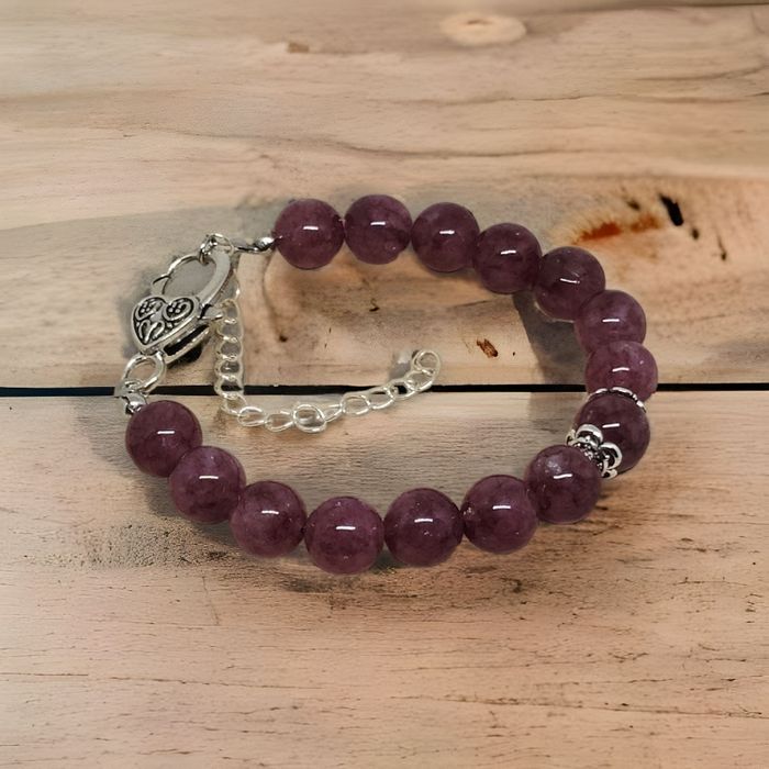 Energetyczna bransoletka z pięknego Lepidolitu