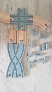 Zestaw rozjadów do toru drewnianego kolor szary Ikea Brio Lidl