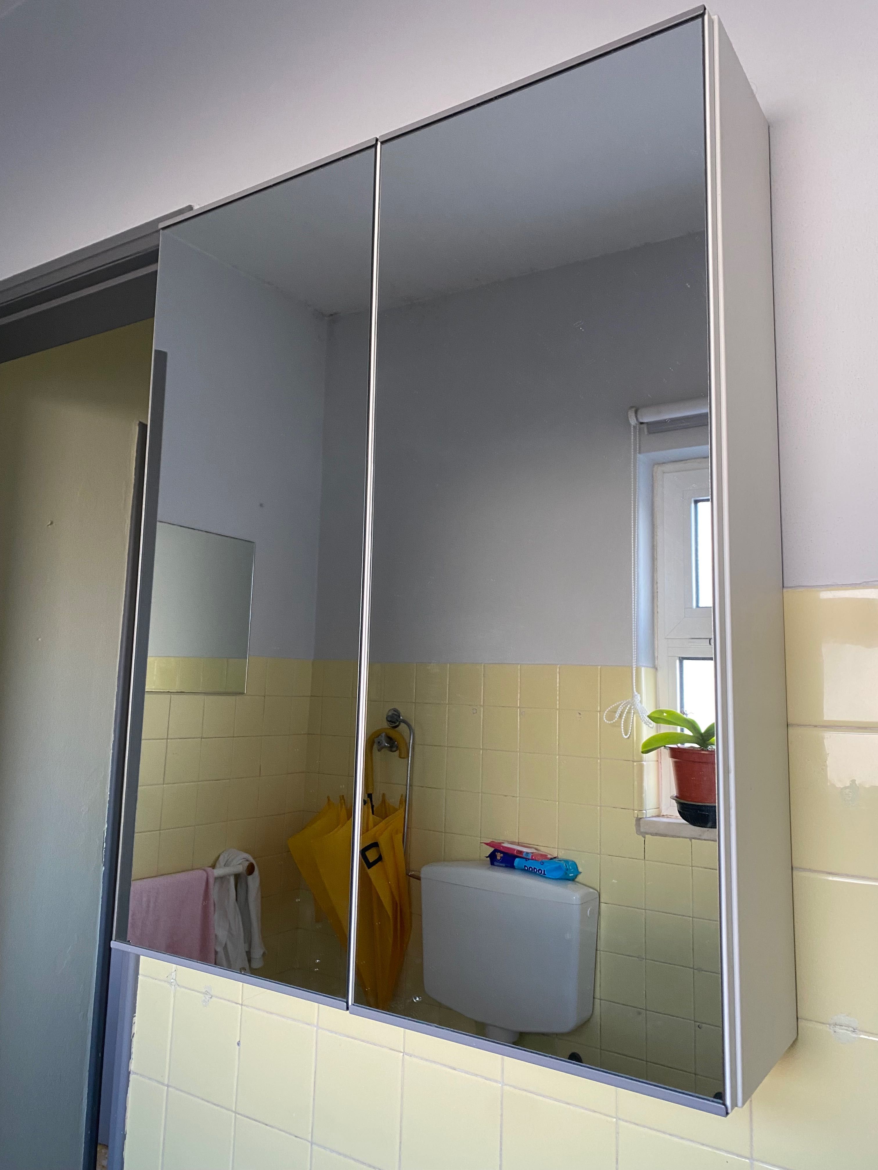 Armário wc com espelho ikea