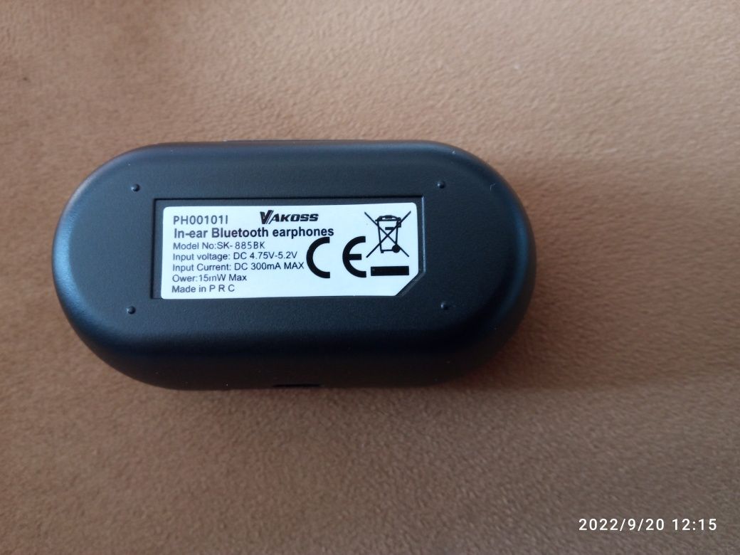 Słuchawki bluetooth, bezprzewodowe Powerbank. Vakoss