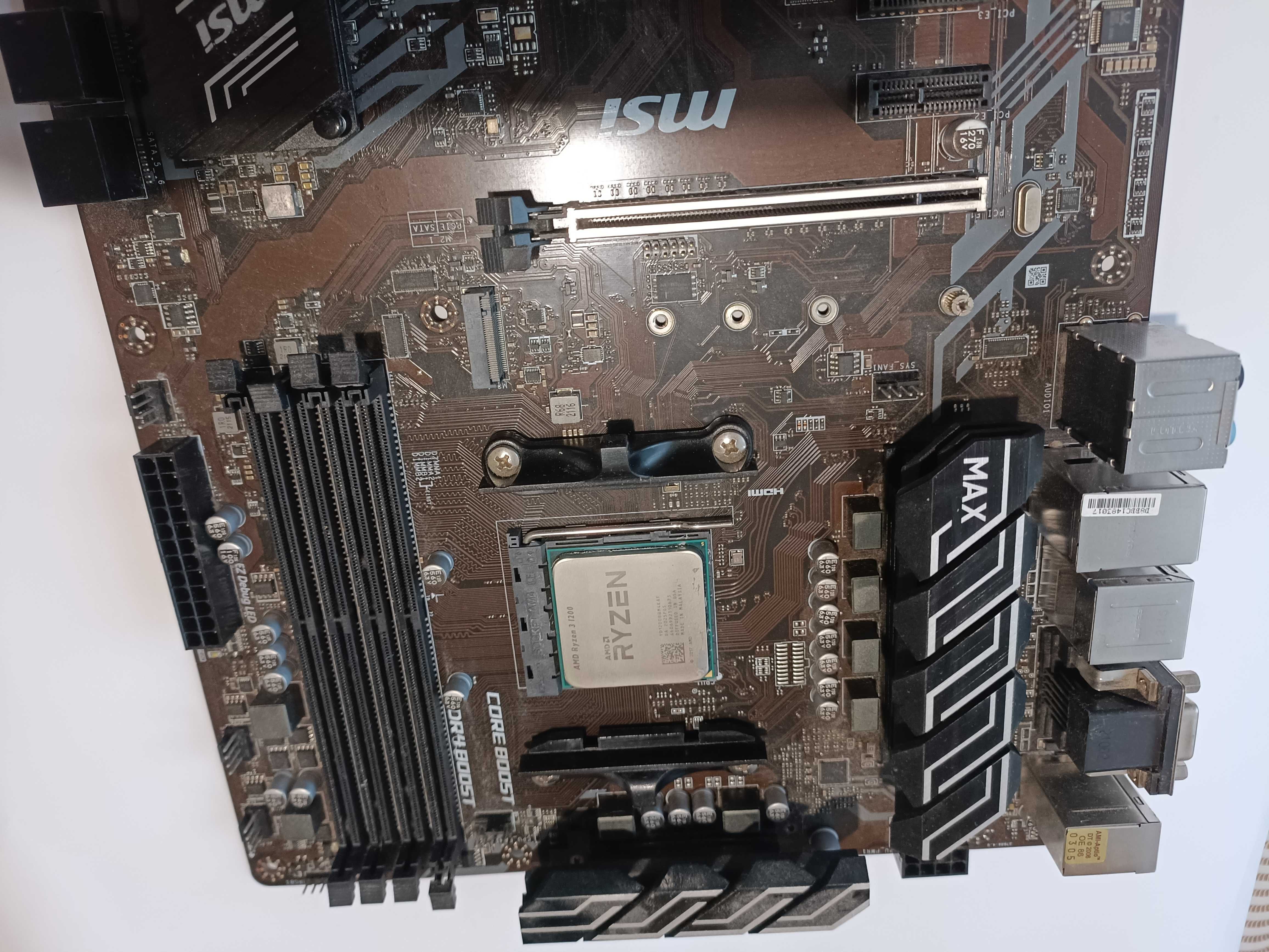 Материнська плата MSI B450-A PRO MAX Процесор AMD Ryzen 3 1200 тушка
