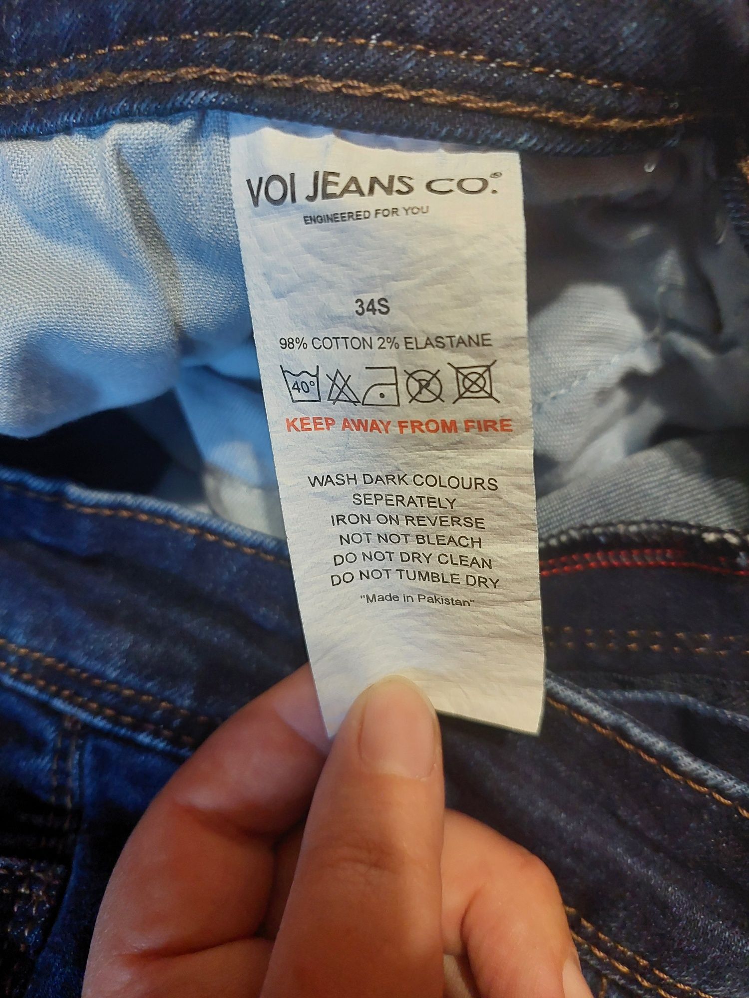 Чоловічі джинси фірми voi jeans co, розмір 33-34, L/XL 
ПБ 50
Вн крок