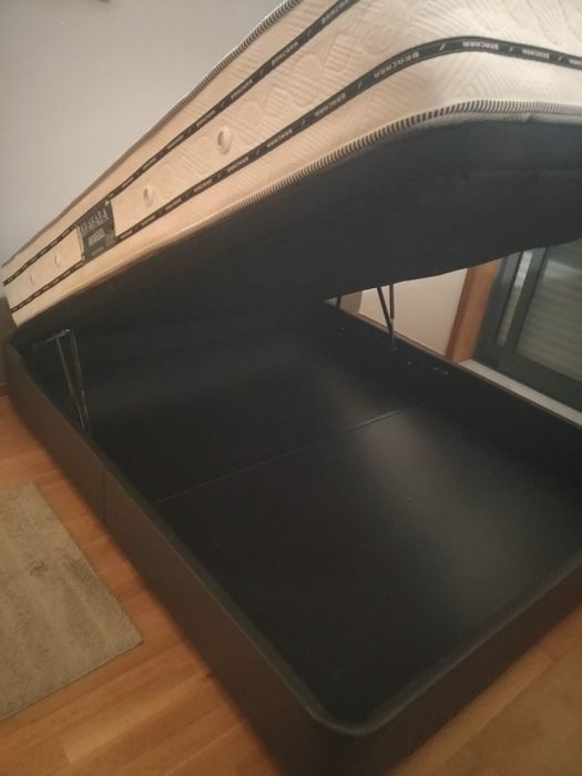 Cama com arrumação Ikea + Colchão ortopédico Bracara 200×160