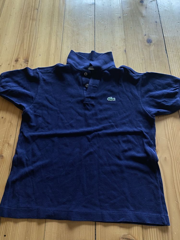 Granatowa koszulka Polo lacoste r.140 cm