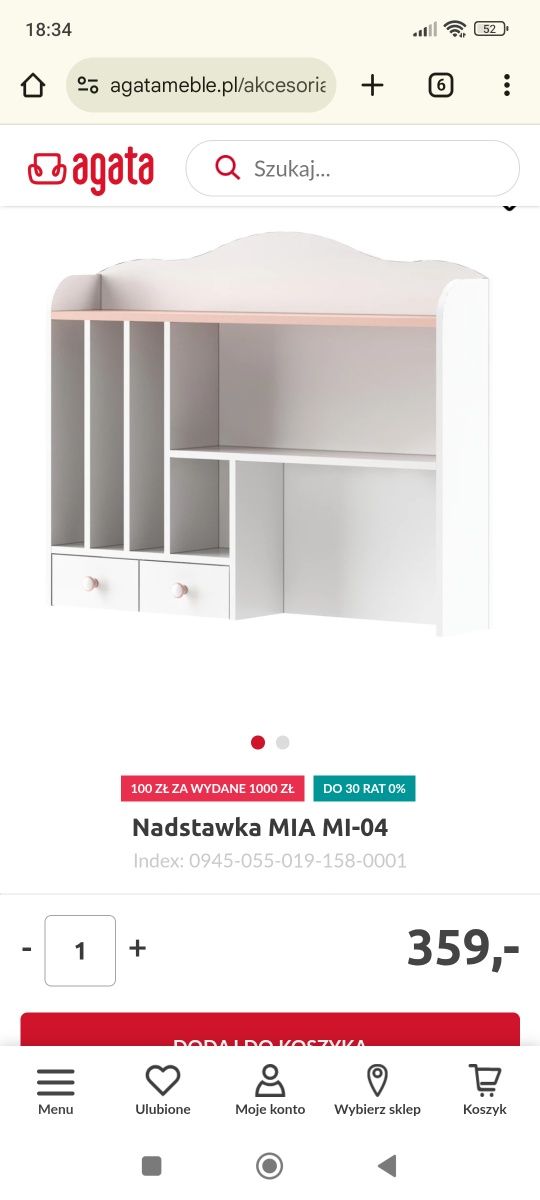 Zestaw mebli dziecięcych Mia Agata meble