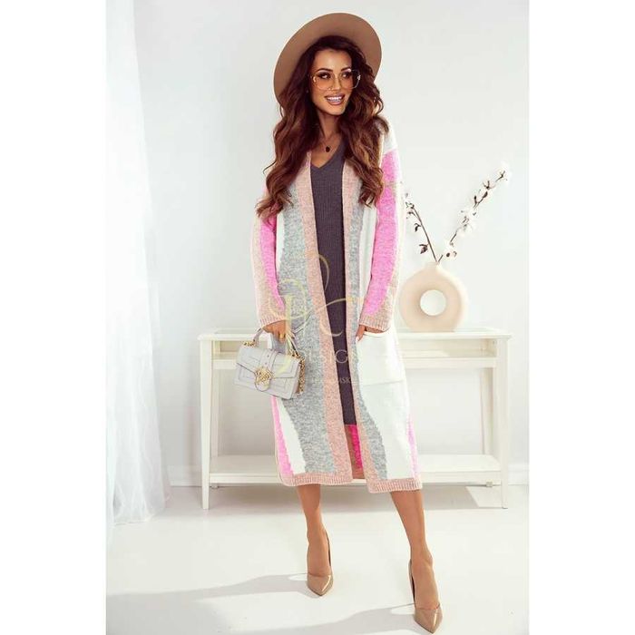 Kardigan Noemi RÓŻOWY rozm. UNIWERSALNY