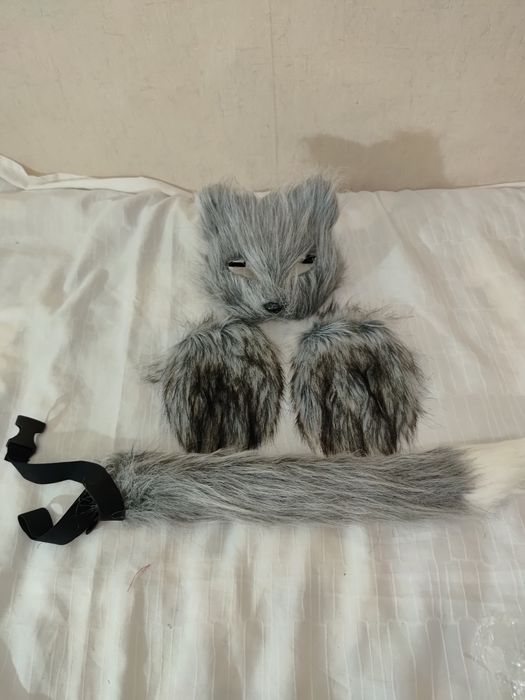 Strój przebranie kot therianie maska ogon łapki futerko uniwersalny