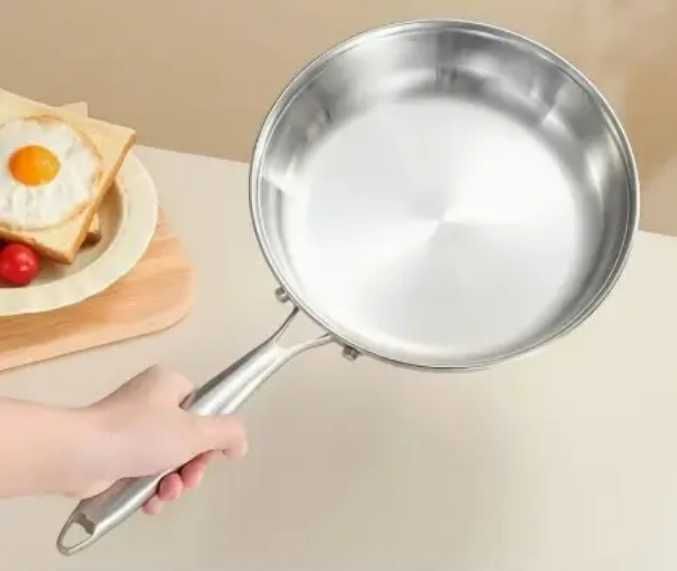 Тонка сковорода з нержавіючої сталі 27 см, Сковорода з тонким дном.