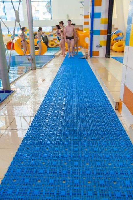 Модульне протиковзке покриття для басейнів і аквапарків "Aquafloor"