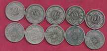 D.  Carlos  I   10  Moedas de 100 Reis  1900
