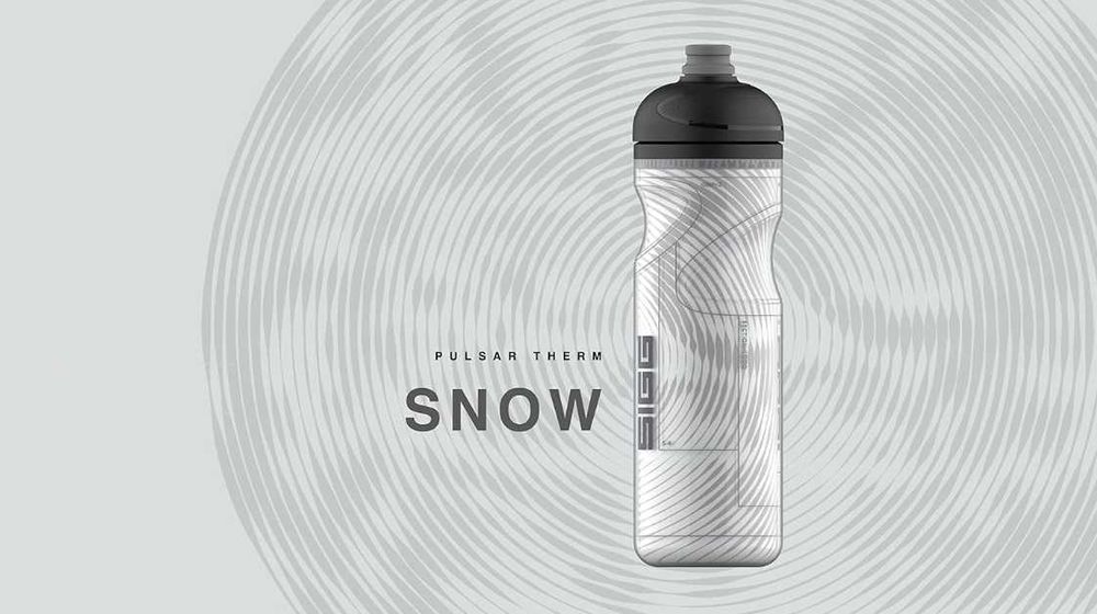 SIGG Miękka butelka na wodę do roweru Pulsar Therm Snow, 0.65L