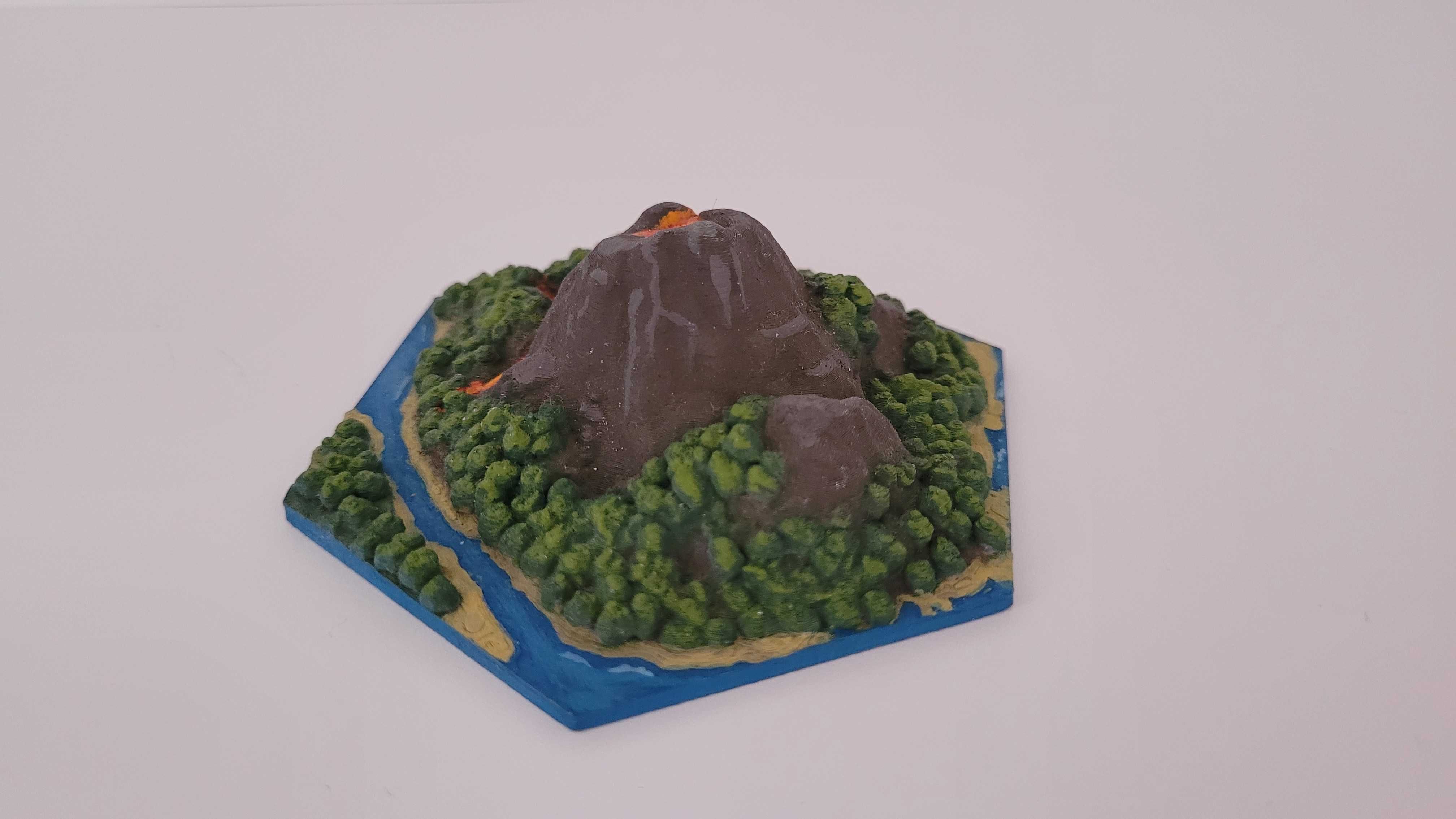 Kafelek wyspy wulkan 3D | Robinson Crusoe