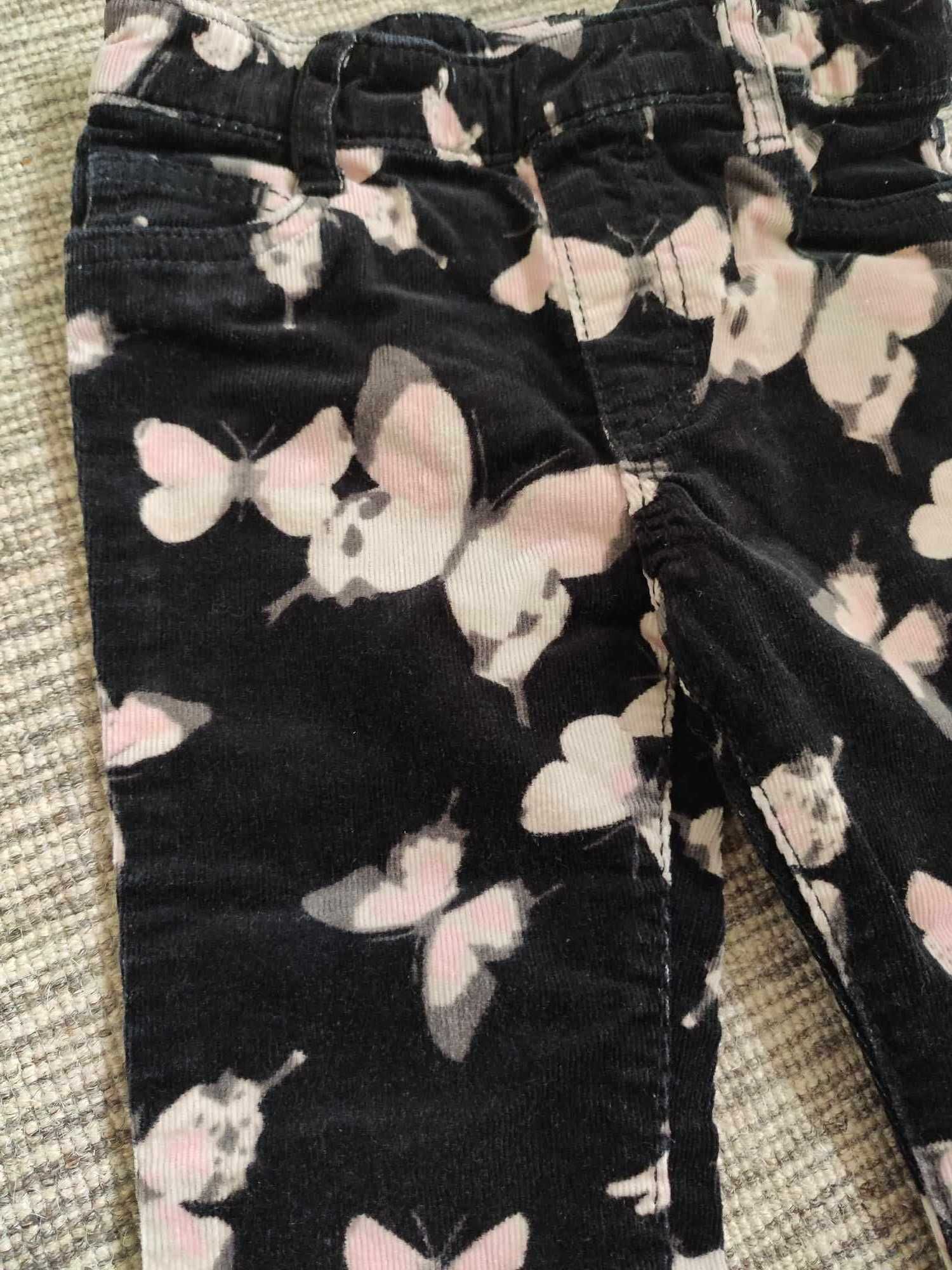 spodni dżinsy welwetowe dla dziewczynki  HM r 92