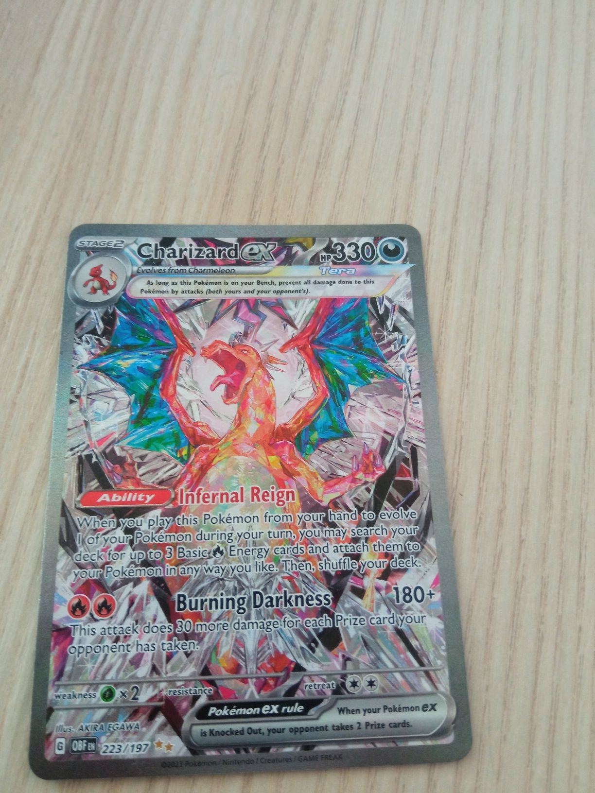 Carta Charizard Ex obsidian flames