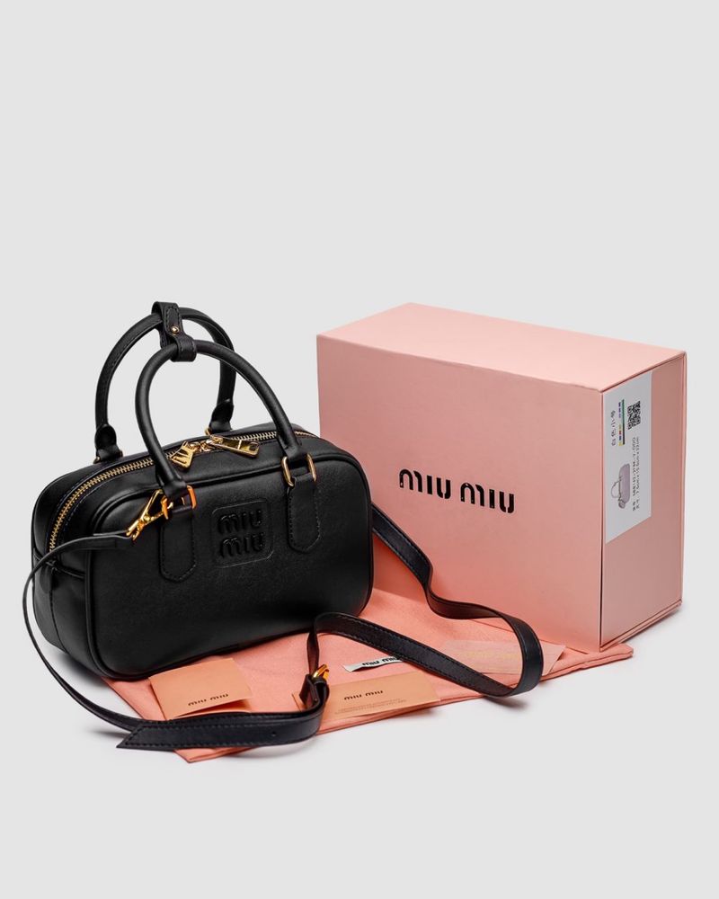 Torebka Miu Miu Arcadia Leather Bag Black