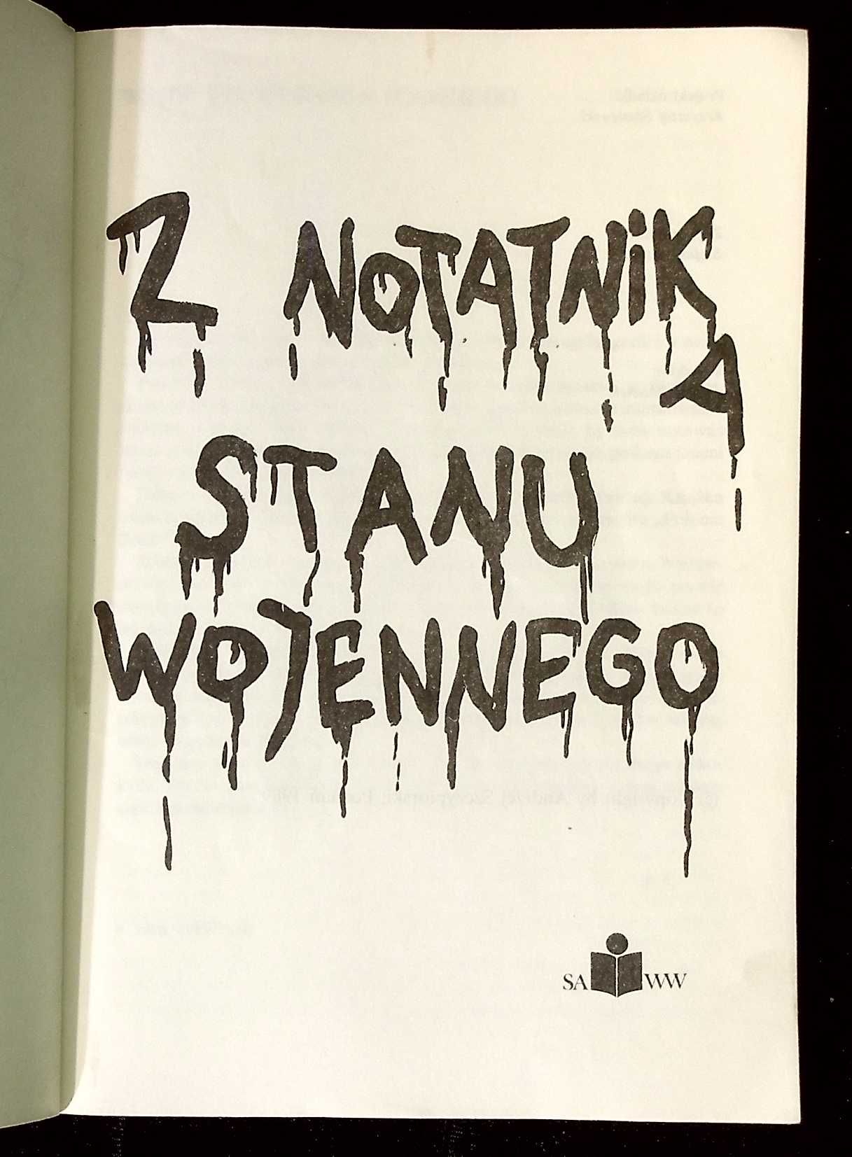 "Z notatnika stanu wojennego" - Andrzej Szczypiorski