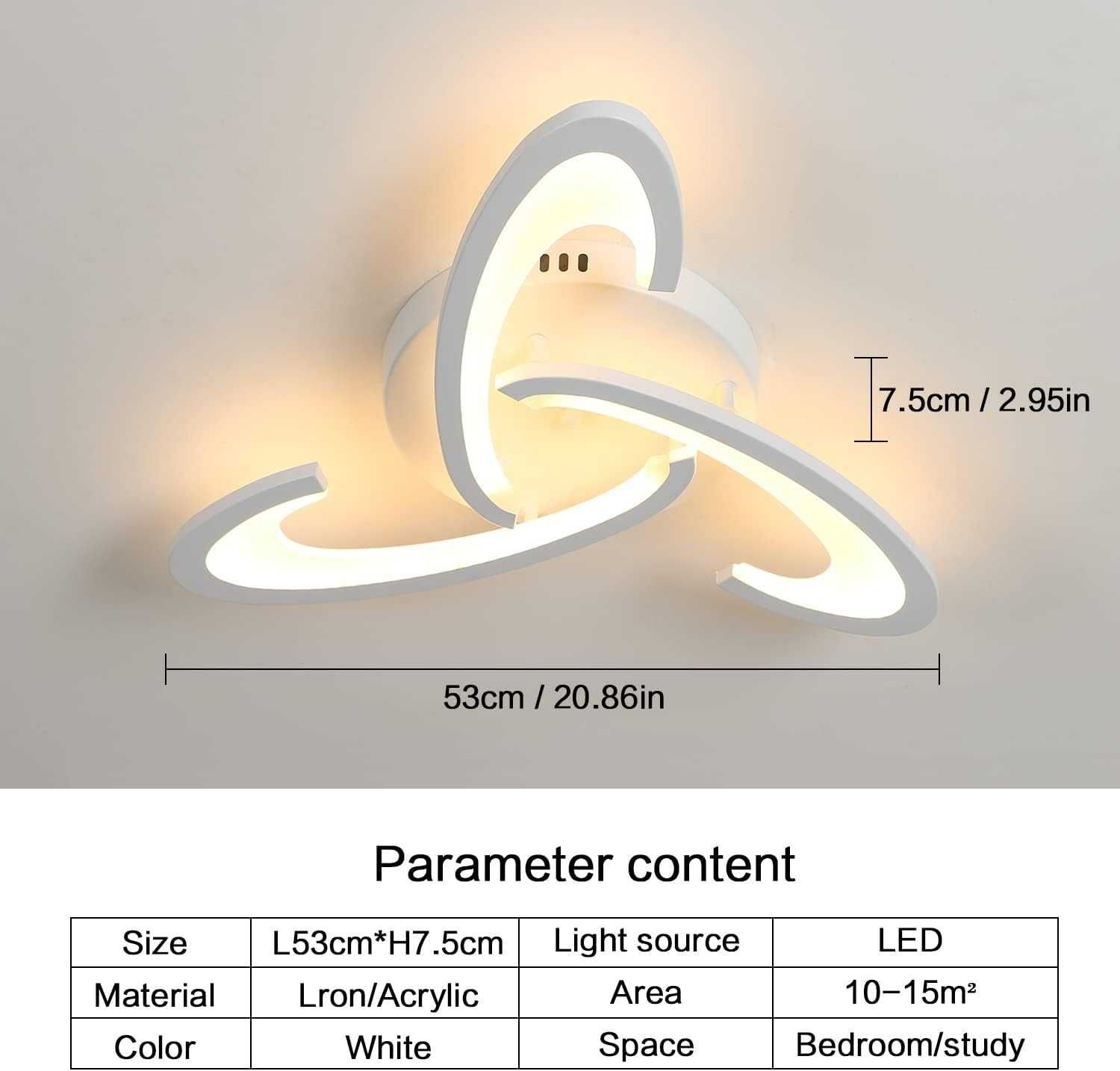 Comely Lampa sufitowa LED 30W z pilotem