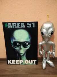 Alien Obcy Ufo maskotka plakat blacha