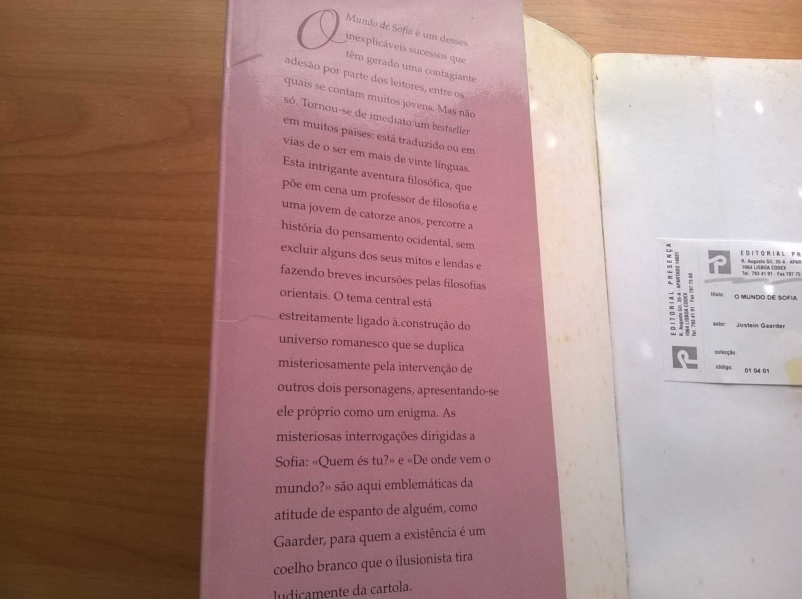 O Mundo de Sofia - Jostein Gaarder