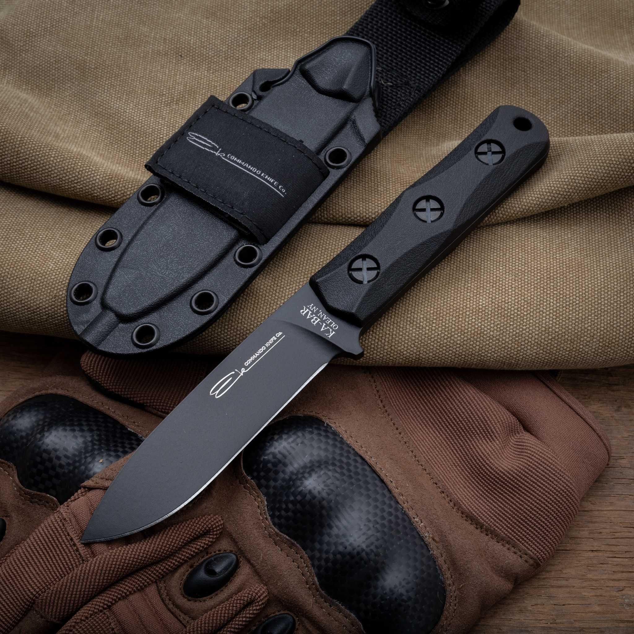 Брелок EDC компактний фіксед KA-BAR EK Commando Short Drop Point EK51