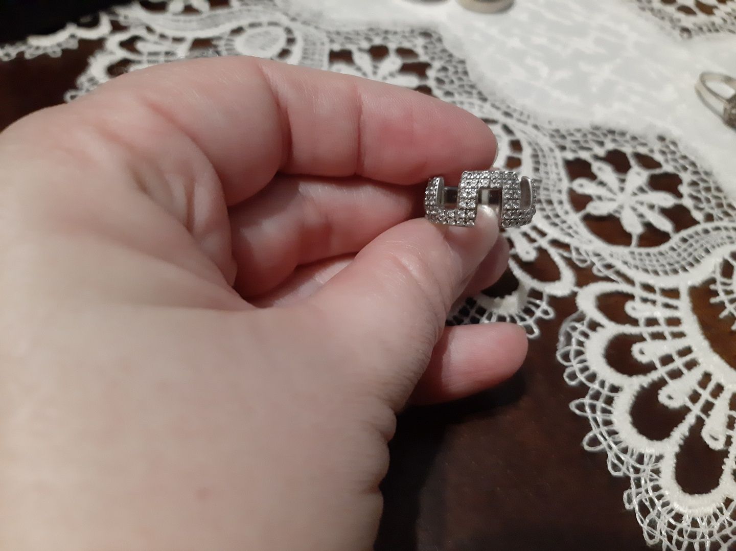 Серебро кольцо аметист, фианиты, циркон