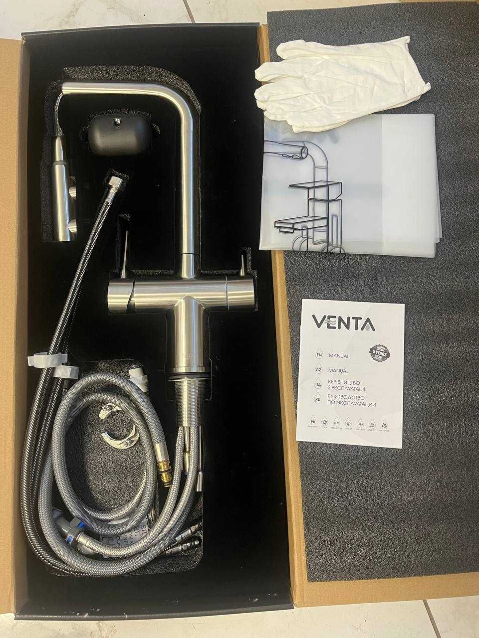 Смеситель для кухни с подключением к фильтру VENTA  + фильтр Ecosoft