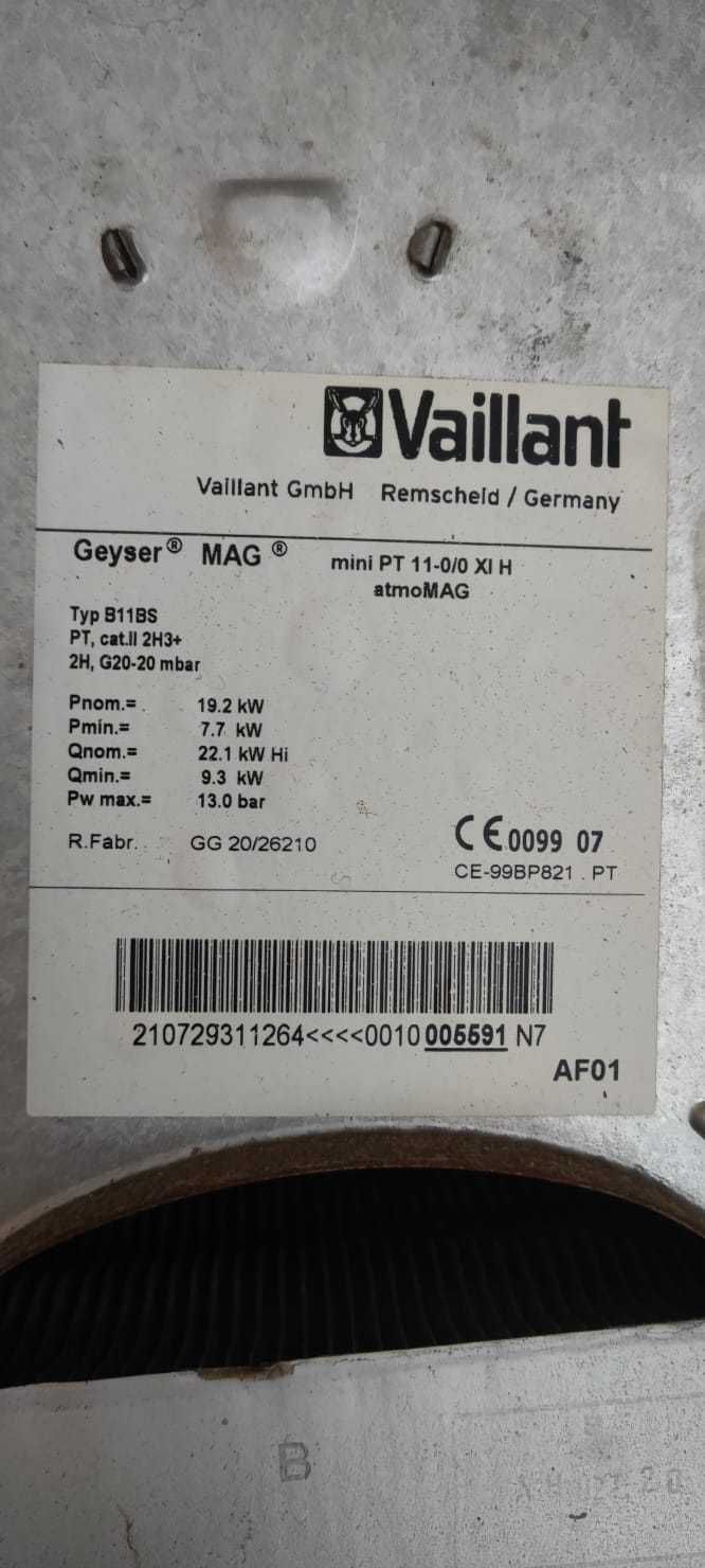Esquentador Vaillant mini PT 11-0/0 XI H atmoMAG