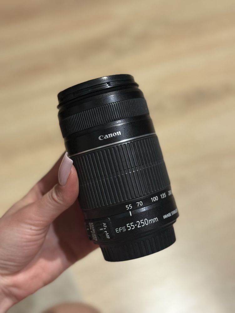 Об’єктив Canon  55-250 mm macro 1.1m/3.6ft