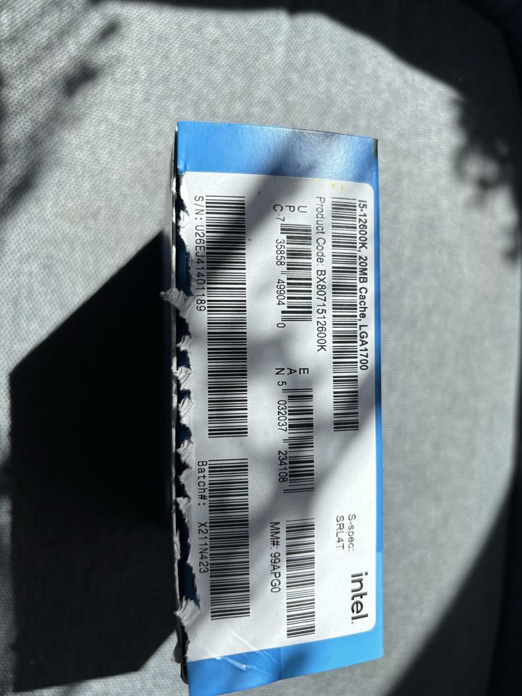 Intel Core i5-12600 K BOX 3,7GHz, LGA1700