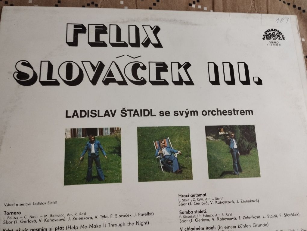 Płyta winylowa, Felix Slováček - III, czeski jazz, pop, saksofon