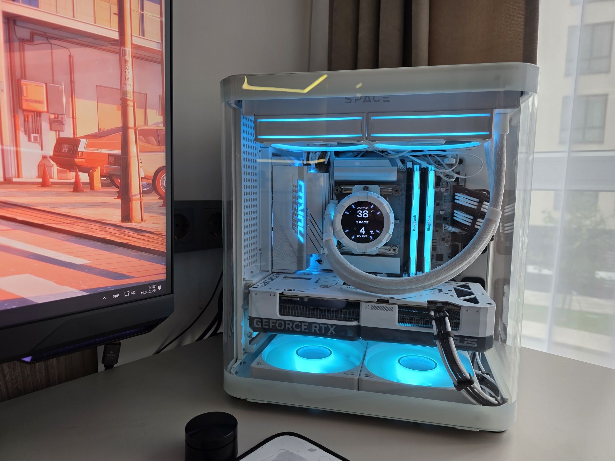 Корпус Jonsbo TK-1 White (TK-1 White) | Micro ITX | акваріум