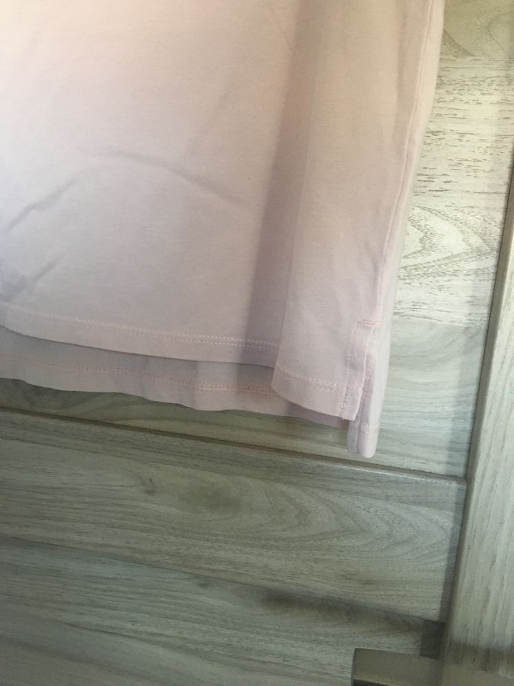Koszulka damska t-shirt z krótkim rękawem pudrowy róż