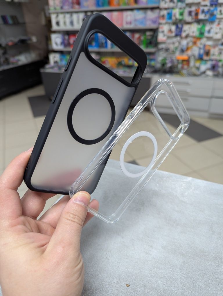 Google Pixel 9 Pro XL Прозорий/Матовий чохол MagSafe Протиударний чехо