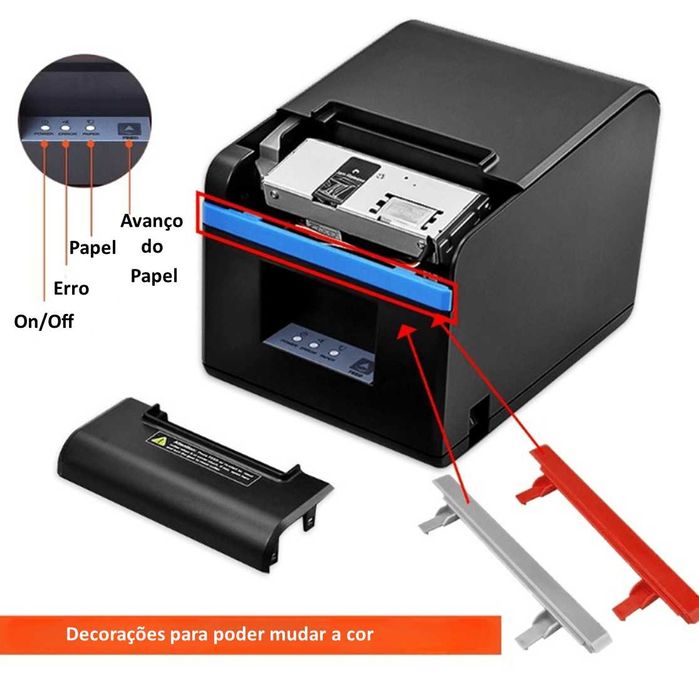 Impressora Térmica POS: USB+Bluetooth, 20-80mm - Xprinter NP-160II