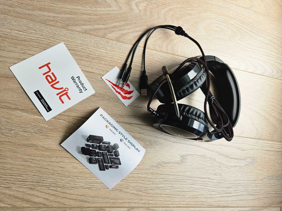 Słuchawki HAVIT H2232D Nauszne NOWE dla graczy gamingowe mikrofon LED