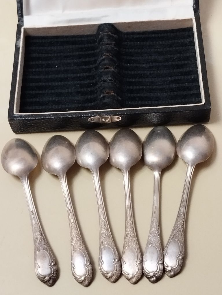 Срібні чайні ложки "Дубок",срібло875°,серебяные ложечки,ложки серебро.