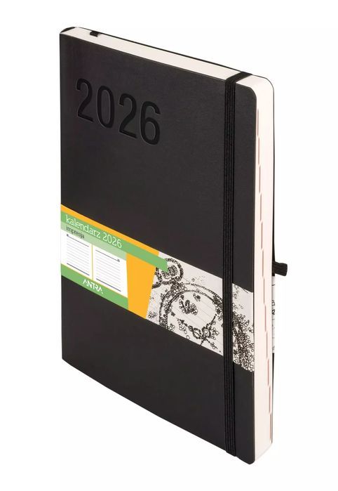 Kalendarz 2026 Impresja B5 DNS czarny. Antra. Nowy Produkt