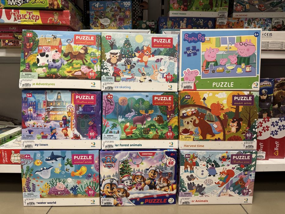 Пазли дитячі Trefl, Dodo мульт.героі,повчальні в асортименті нові.