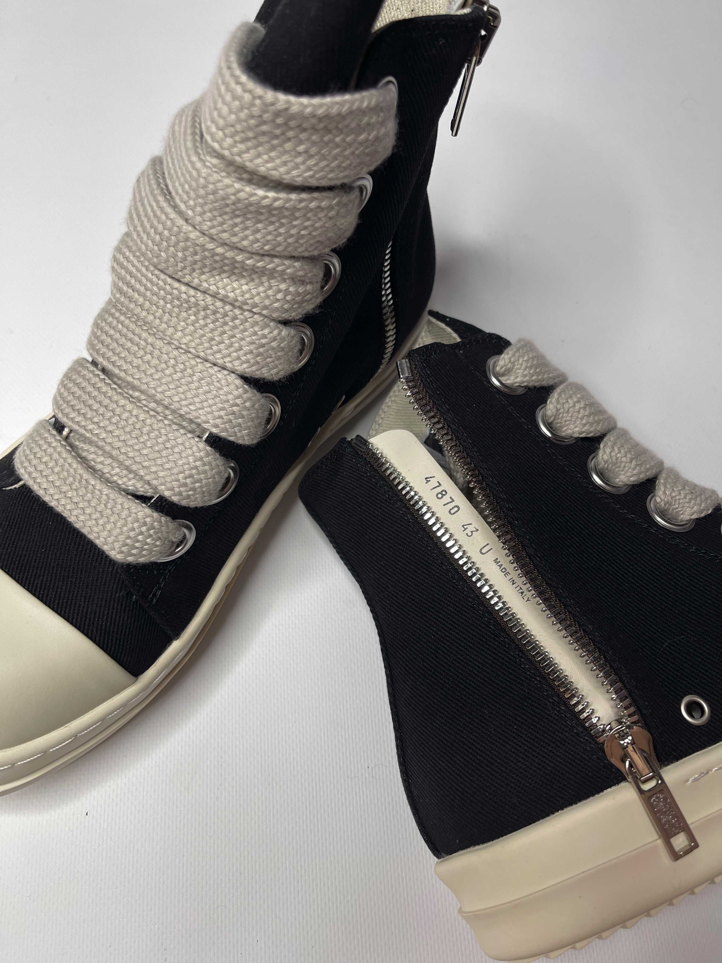 Кеди Rick Owens DRKSHDW laces sneakers ramones geobasket кеды чорні