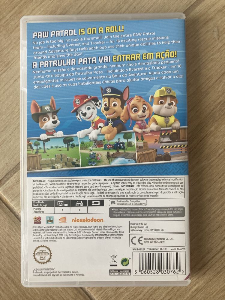 Gra psi patrol nintendo paw patrol on a roll