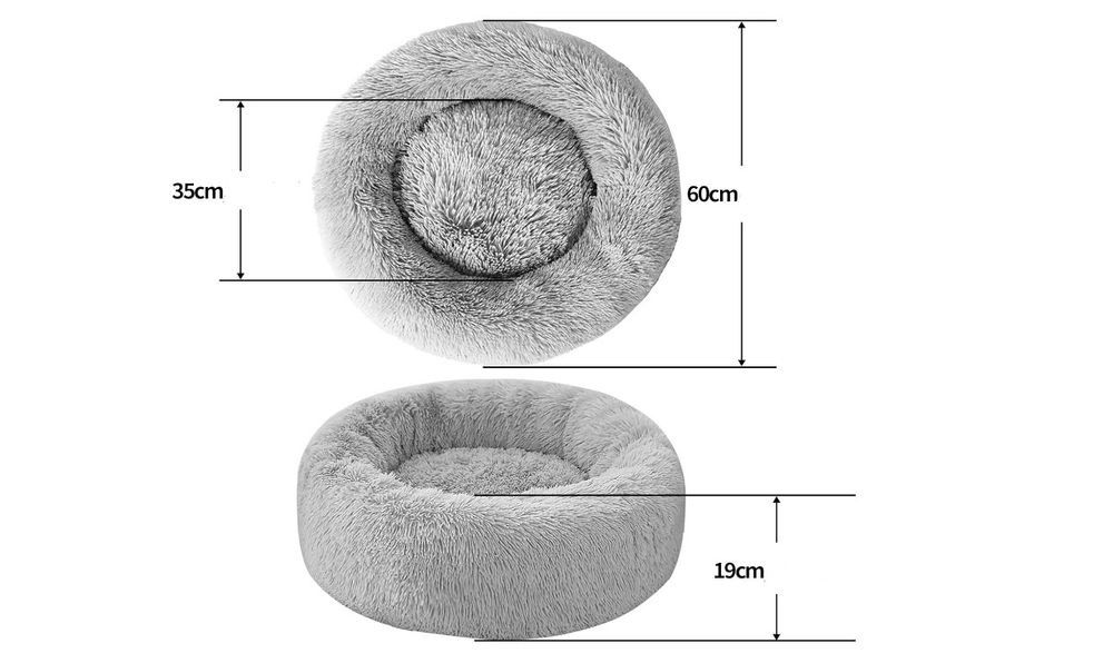 legowisko/ poduszka/ łóżko dla kota/psa 60cm szare miękkie wygodne