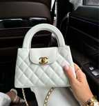Сумка Chanel Kelly mini, чорна сумка шанель, біла сумка шанель