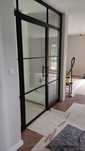 Drzwi loft. Metalowe zabudowy. Przesuwne