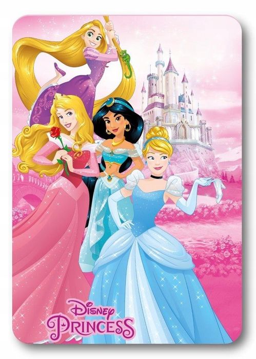 Koc 100x140 Polarowy Księżniczki Disney Princess Polar Dziecięcy